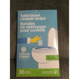 Nature Clean New Nature Clean Toilet Bowl Cleaner Strips, Plastic Free, Fresh Lime - 36 Count