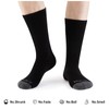 Mens 100% Cotton Moisture Wicking Cushioned Crew Socks, Athletic Performance