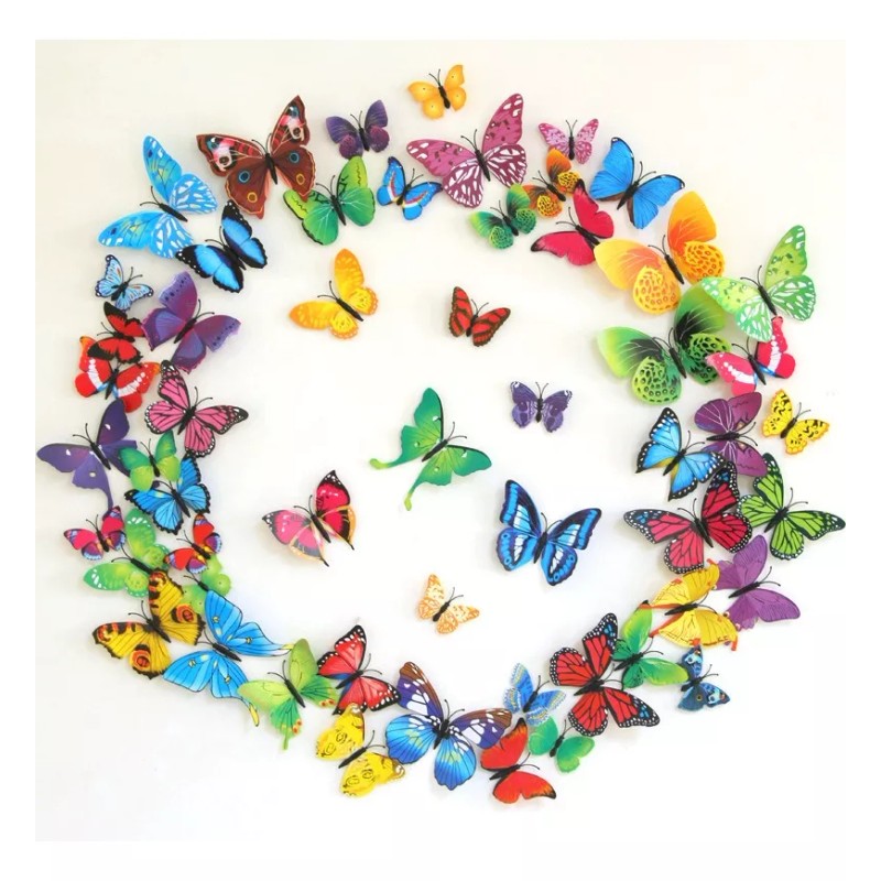 generic 108 Piezas Mariposas Decorativas Pegatina Pared