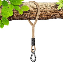 BeneLabel Tree Swing Ropes Hammock Strap, Swing Strap Hammock Tree Swings Hanging Straps with Hook, Hammock Rope Adjustable Extendable for Swings Hammock Playground Accessorie, 50cm/19.69inch