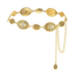 Eigso Gold Charm Waist Belt for Women Boho Waists Harness Chain Belts for Woman