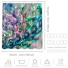 Batmerry Multicolor Ocean Abstract Blue Shower Curtain, Blue Green Abalone