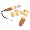 Guitar Strap Stylish Stripe Pattern Thickened Cotton Leather Adjustable Guitar
