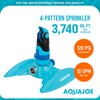 Aqua Joe AJ-MSSBM 4-Pattern Sprinkler with 360-Degree Rotation and Metal