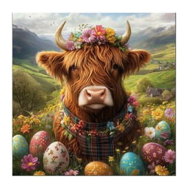 Skyboda Diamond Painting Kits for Adults, DIY Cow Diamond Art Kits Easter Full Round Drill Gem Art Diamond Dots for Home Wall Art Decor 30x40cm