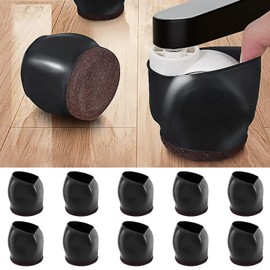 SENUN Caster Stopper, Chair Leg Cover, Caster Cover, Chair Leg Cover, Caster Stopper, Bed, Chair, Foot, Scratch Prevention, Fixed, Chair Foot Cap, Caster Stand, Felt Soundproofing Mat, Applicable to