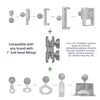 FANAUE Composite Double Socket Swivel Arm,DA-100PRO 3.7" Length, Aluminum Construction,