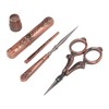 Embroidery Scissors Kit Red Ancient European Retro Style Stainless Steel