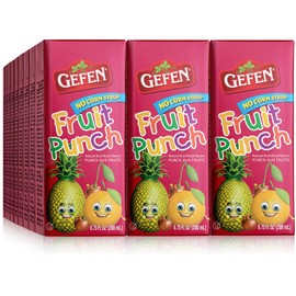 Gefen Fruit Punch Juice Box Drinks with Straw (27 Pack) | No High Fructose Corn Syrup | Travel Friendly | Lunchbox Size | Kosher (Including Passover)