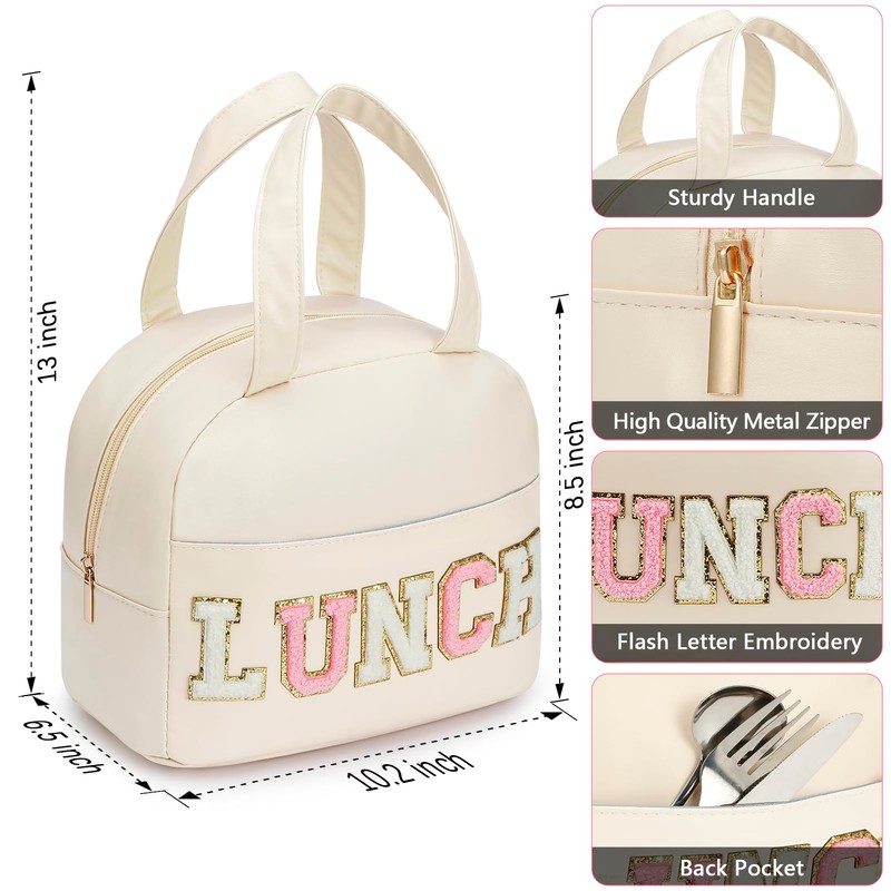 DIRGEE Lunch Bag for Women Insulated For Men PU leather