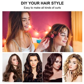 Layhou 30PCS Hair Roller Set Self Grip Salon Hair Dressing Curler, 12PCS Duck Bill Clip DIY Curling Tool (44mm, 35mm, 27mm), 2PCS 8.9" Tail Comb