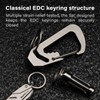 MecArmy Keychain, Titanium Carabiner EDC Key Ring Clip, Anti-Lost Quick