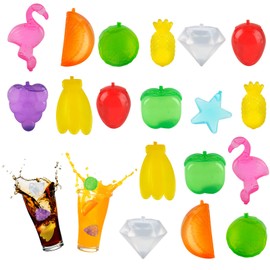 RosyFate Reusable Ice Cubes, Pack of 25 Ice Cubes, Plastic Fruits, Plastic Ice Cubes, Ice Cubes in Fruits, Ice Cubes for Cooling Drinks, Party Decoration