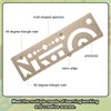 sourcing map Multifunctional Geometric Rulers 15cm Metric and SAE Aluminum