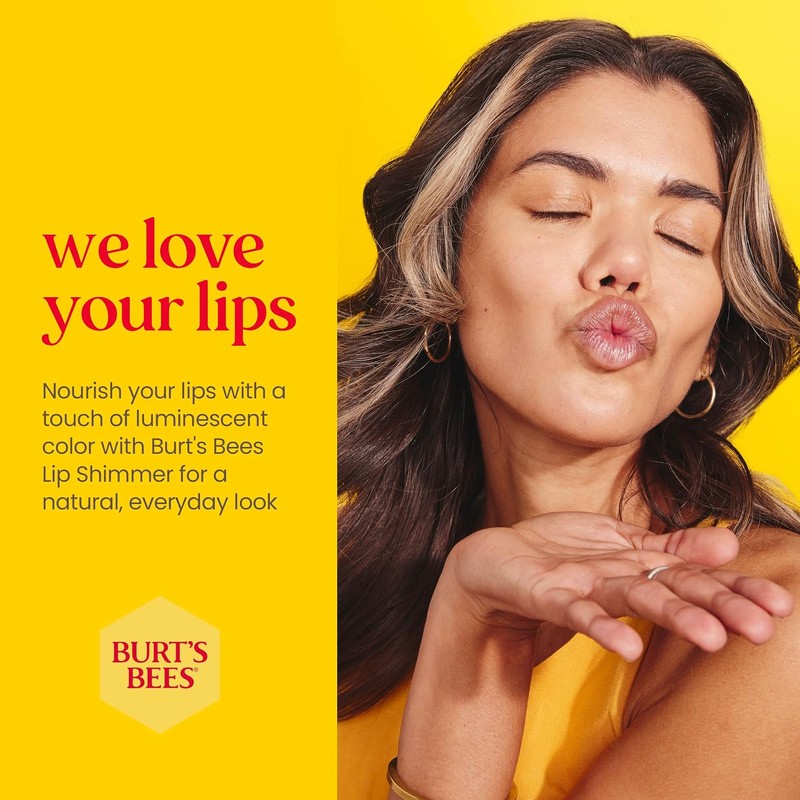 Burt's Bees - Brillo labial hidratante 100% natural, fresa, 1