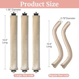 HASTHIP® Rizadores de Cabello Sin Calor,Juego de 3 Tubos Flexibles con Ganchos,Ondulador Satén para Todo Tipo Cabello Rizos Naturales Durante el Sueño