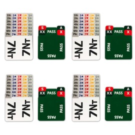 Baron Barclay Symmetrical Replacement Bidding Cards for Bridge Boxes - Set of 4 - Refills for Bidding Devices