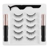 5 Pairs False Eyelashes Magnetic Liquid EyelinerTweezers Set Eyelashes Makeup