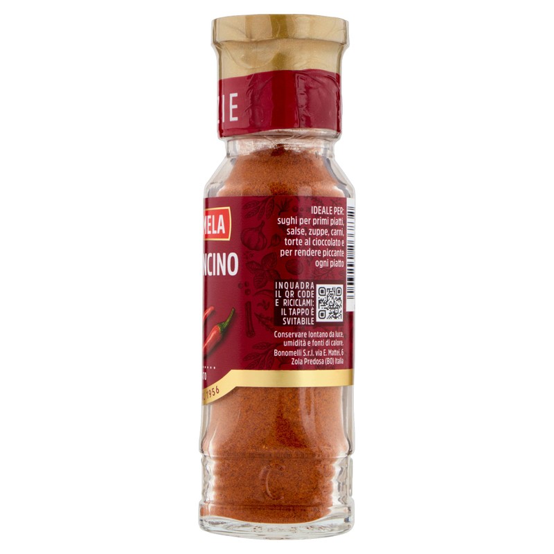 Cannamela, Linea Maxi Oro, Peperoncino Macinato, Confezione da 45g, Piccantezza