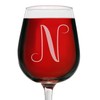 On The Rox Drinks Engraved Wine Glass, 12.75 N-Monogram