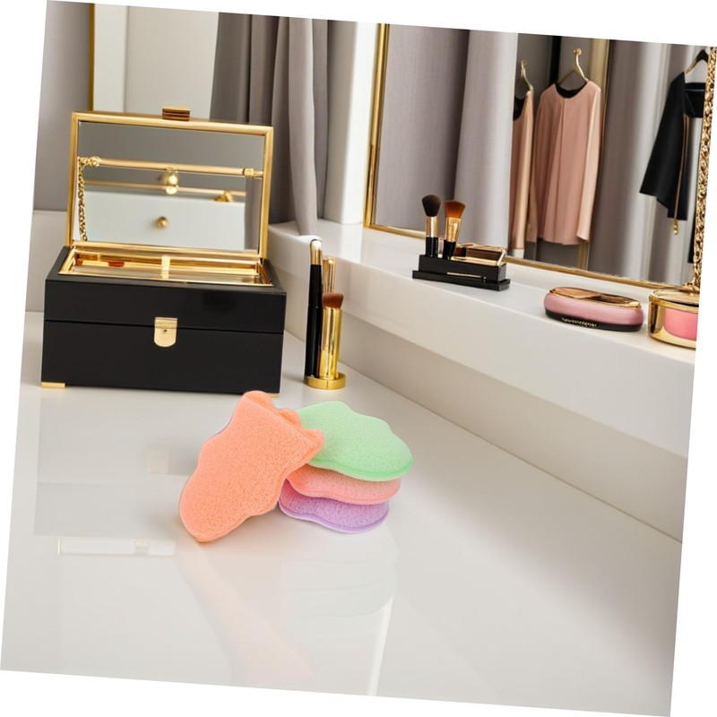 VICASKY 4pcs Face Scrubber: Cotton Large Thickened Face Wash Mitts