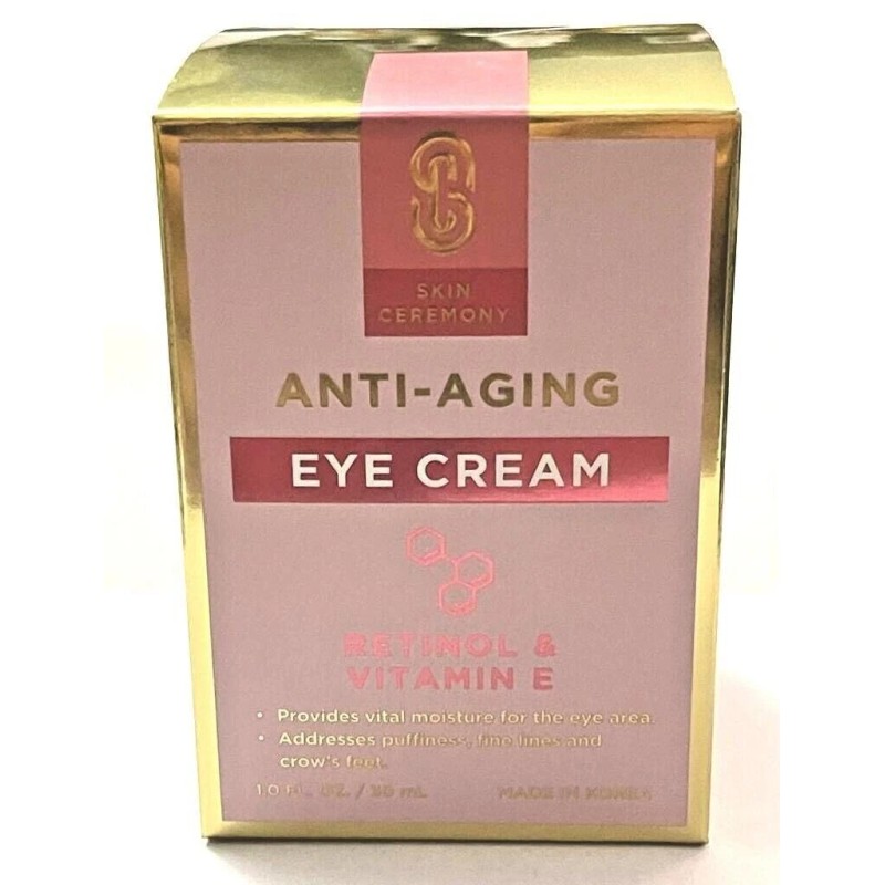 SKIN CEREMONY ANTI-AGING EYE CREAM RETINOL& VITAMIN E 1FLOZ KOREAN