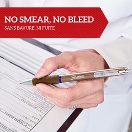 SHARPIE Sharpie S-Gel Gelstifte aus Metall | mittlere Spitze (0,7 mm) | Stahlgrau und Rotgold | schwarze Tinte | 2 Gelschreiber und 2 Ersatzminen für die Gelschreiber