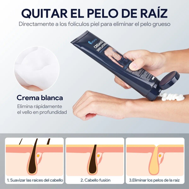 Crema Depilatoria Íntima Para Hombre Genitales 300g Espátula