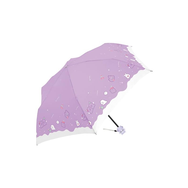 Klux 125485 Children's Folding Umbrella, 19.7 inches (50 cm), Purple