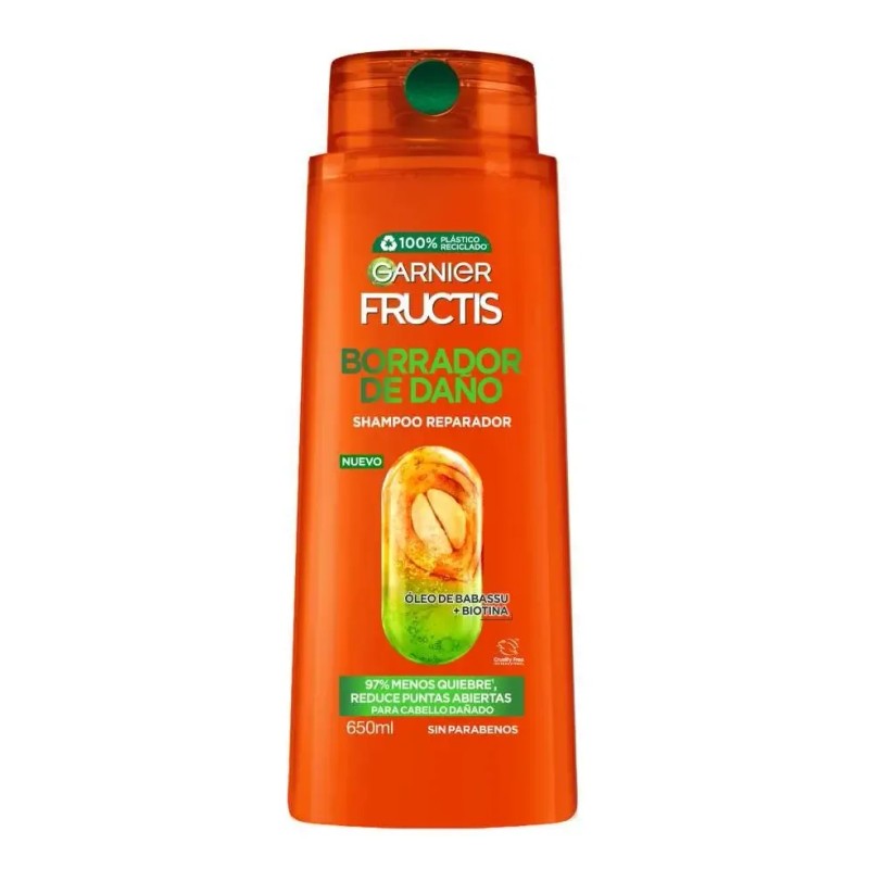 Garnier Fructis Borrador De Daño Shampoo Reparador 650ml