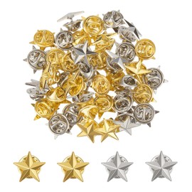 SUPERFINDINGS Pentagram Badge Pentagram Badge Keepsake Decoration DIY Handicraft Silver Alloy Pentagram Brooch Design Clothing Accessories, Metal