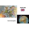 TOPGLOBE 20cm Illuminated Globe - English Map - Modern Political