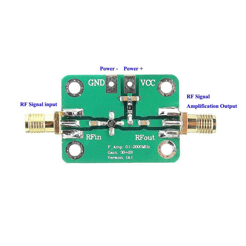 Hailege 0.1-2000MHz RF Wide Band Amplifier 30dB High Gain Low