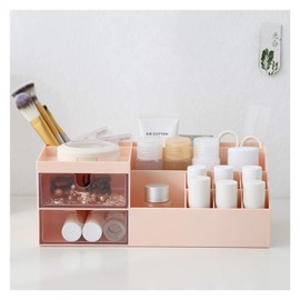 Subsky Makeup Organiser with Drawers, Make Up Storage Cosmetic Dressing Table Organiser Makeup Box with Drawerds for Dresser,Bedroom, Bathroom