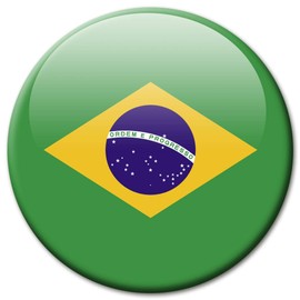 Brazil Flag Fridge Magnet Countries Travel Souvenir Flag Brazil for Fridge Strong Large 50mm