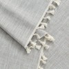 Amidoudou 1 Pair Cotton Linen Boho Curtains with Tassel, Farmhouse
