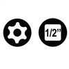 VEGA Torx Tamper T50 Socket Bit. Professional Grade 1/2" Square