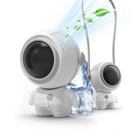 HSOOVZN Portable Neck Fan,Hands Free Bladeless Fan,Astronaut USB Rechargeable Wearable Cooling Personal Fan,USB Rechargeable Neck Fan for Outdoor Indoor Kids Adults Gift