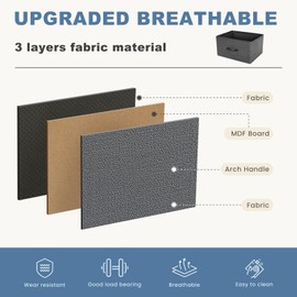 DUMOS Nightstand Small Dresser with 2 Fabric Drawers Side Bedroom End Table Kids Bedside Storage Furniture for 20 inch Tall Night Stand for Closet, Entryway, College Dorm, Grey