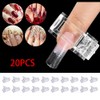 BRAVECOW 20pcs/set Nail Tips Clip Nail Art Tools DIY Extension