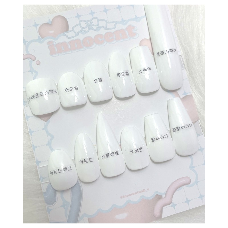 [Innocent only] Handmade nail tip sample tip size measurement -