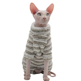 Thick, Warm,Winter Four-Legs Hairless Cat Sweater for Sphynx, Devon Rex, Cornish Rex, Abyssinian, and Small Kitten Breeds, (XX-Large)