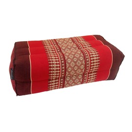 Traditional Thai Kapok Yoga Support Block Cushion Meditation Pillow size 35 x 15cm (Red, Maroon)