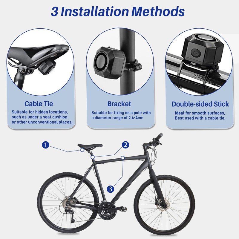 Cruxer Bike Alarms for Ebikes Accessories, Electric Scooter Accessories, Car