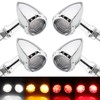 TSUNG 4PCS Motorcycle Bullet LED Front Rear Turn Signal Light