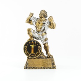 Decade Awards Monster 1st Place Trophy - 6.75 Inch Tall | Monstrous Masterpiece of Victory | Victorious Beast Champion Award | Celebrate Unrivaled Success and Achievement - Engraved Plate on Request