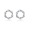 Reffeer 925 Sterling Silver Circle Stud Earrings for Women Teens