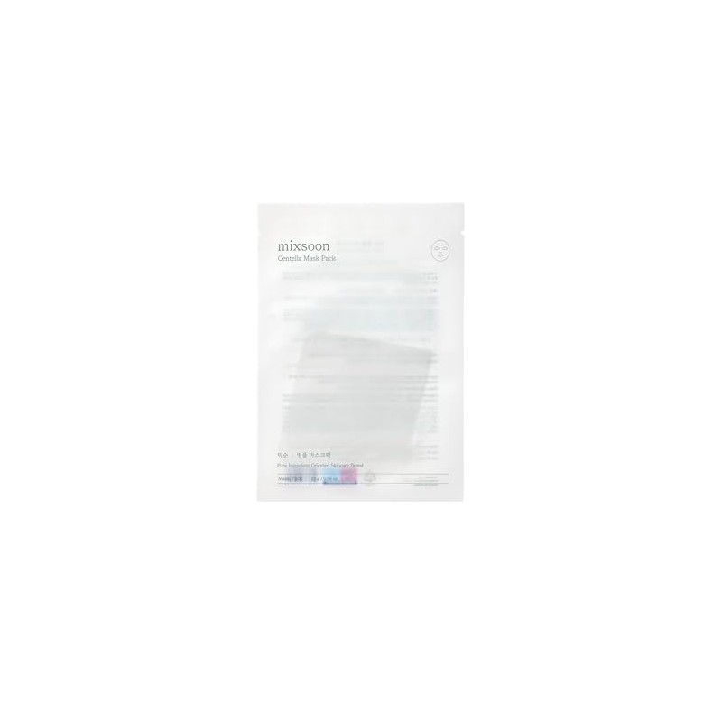 mixsoon Centella Mask Pack Face Moisturizer Soothing Calming Sheets Korean