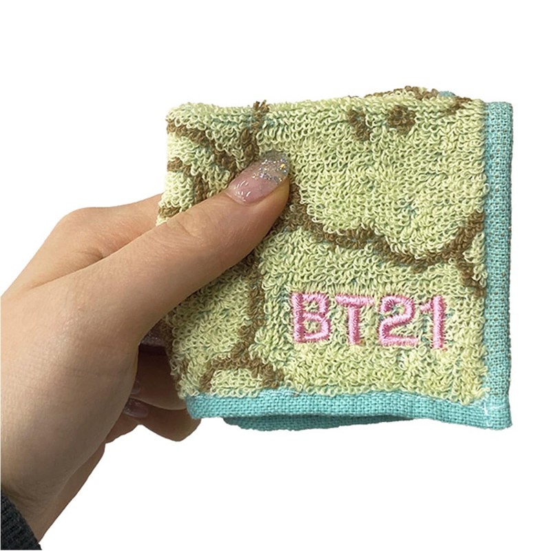 Marushin BT21 Petite Friends 5785023200 Character Handkerchief, Compact, 100% Cotton,