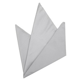 Jacob Alexander Pañuelo cuadrado de bolsillo de tejido sutil, Plateado, 12 inch Square